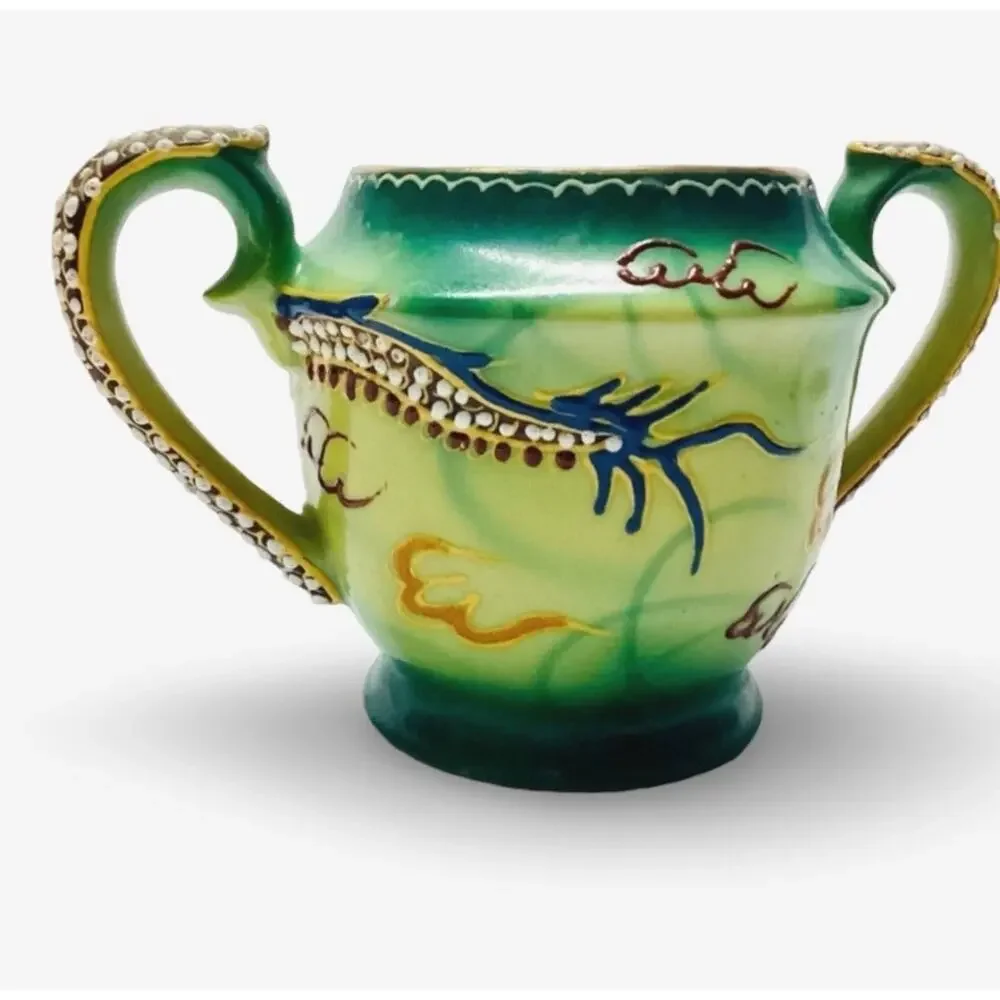 Vintage Japanese Dragonware Sugar Bowl 1930s